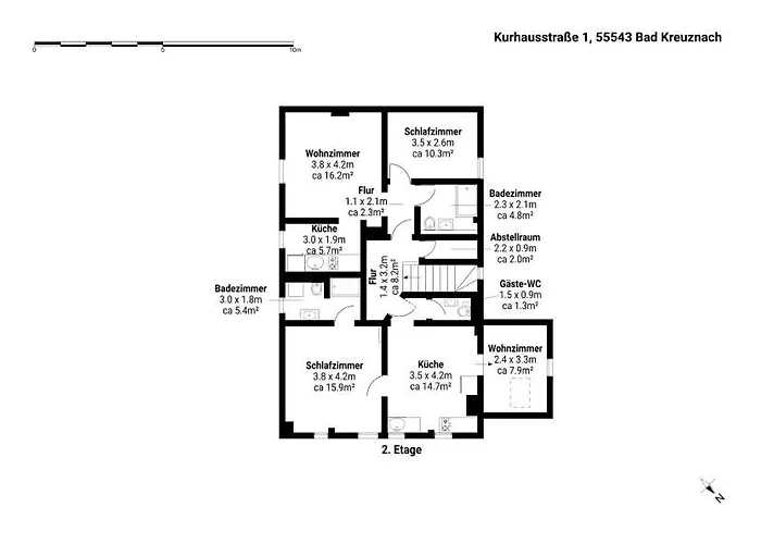 公寓 Grosse Altbau I 3 Schlafzimmer I 2 Terrassen I Zentral I 8 Personen